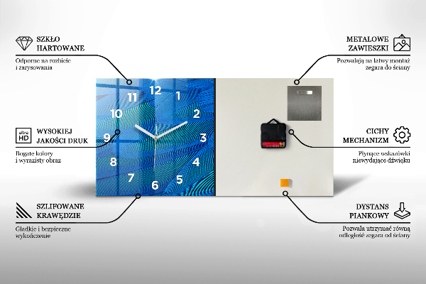Orologio rettangolare Mappa dorata del mondo