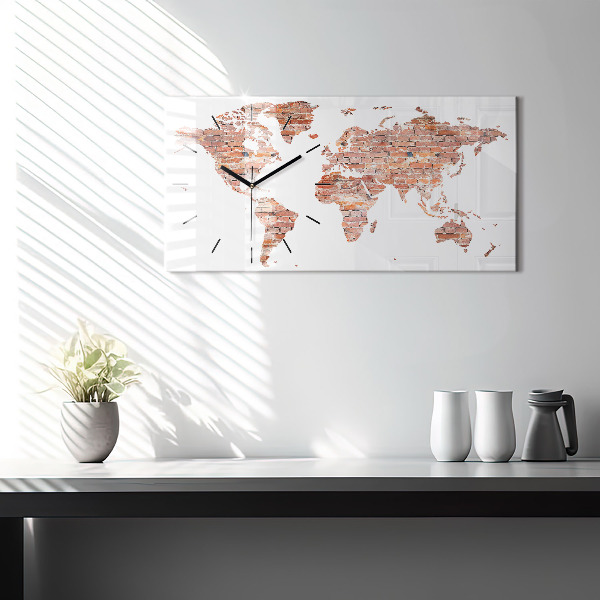 Orologio rettangolare Vecchia mappa in mattoni