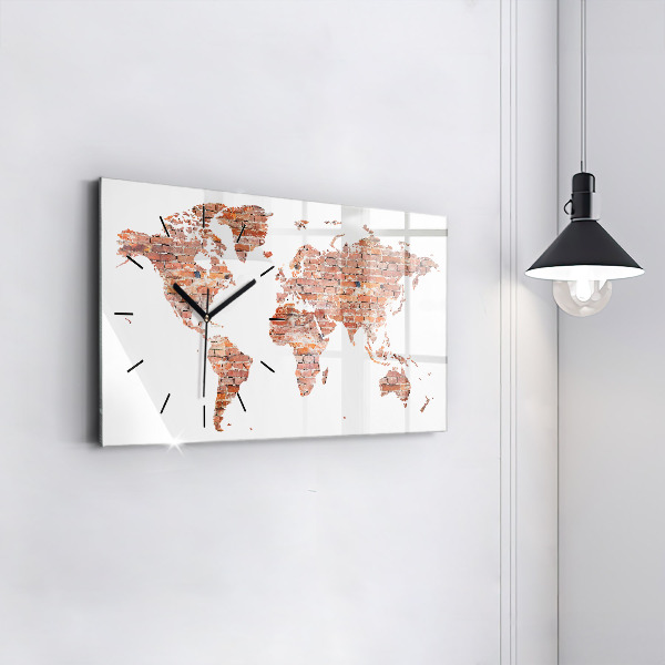 Orologio rettangolare Vecchia mappa in mattoni