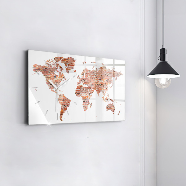Orologio rettangolare Vecchia mappa in mattoni
