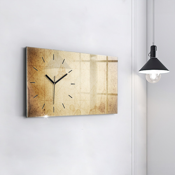 Orologio rettangolare Mappa del vecchio mondo