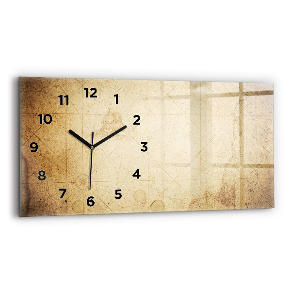 Orologio rettangolare Mappa del vecchio mondo
