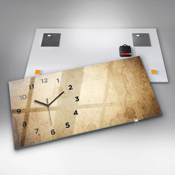Orologio rettangolare Mappa del vecchio mondo