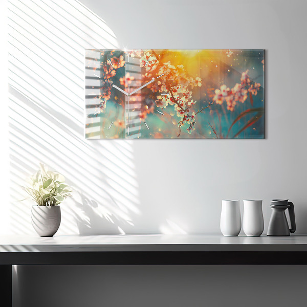 Orologio rettangolare Fiori primaverili