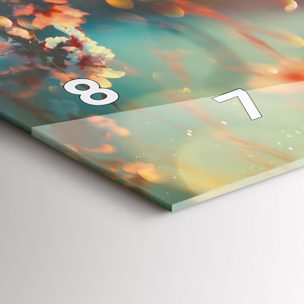 Orologio rettangolare Fiori primaverili