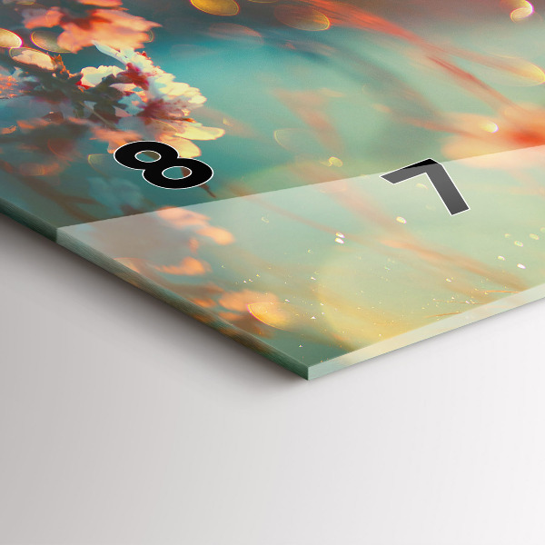 Orologio rettangolare Fiori primaverili