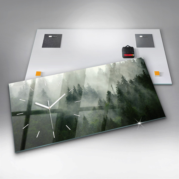 Orologio rettangolare Foresta nebbiosa