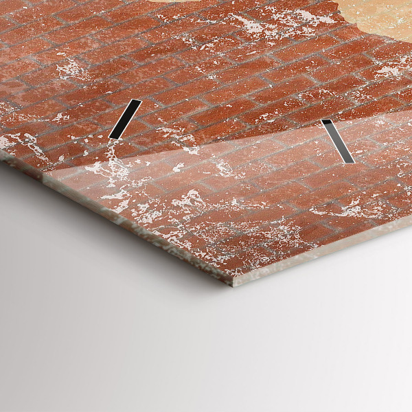 Orologio rettangolare Mappa del mondo su mattone