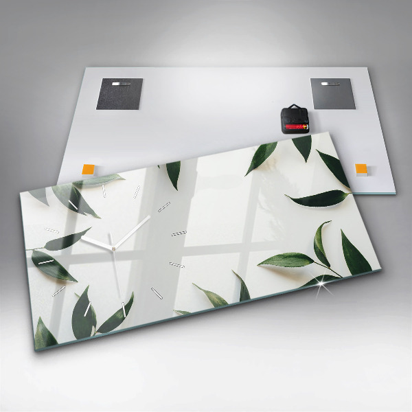 Orologio rettangolare Cornice fogliare