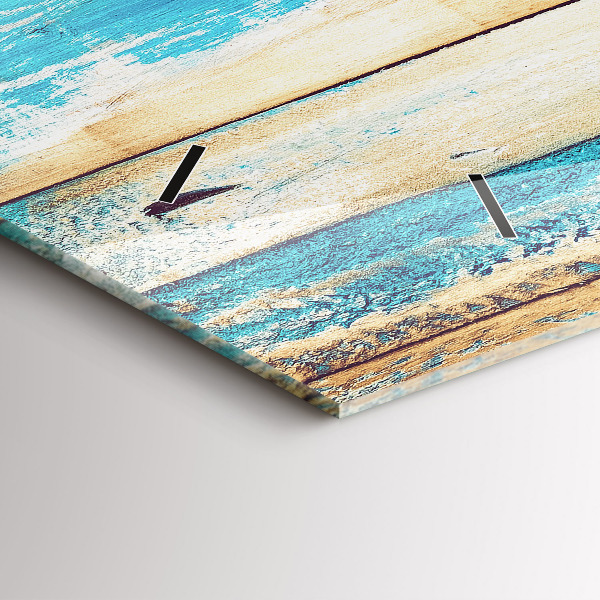 Orologio rettangolare Legno graffiato