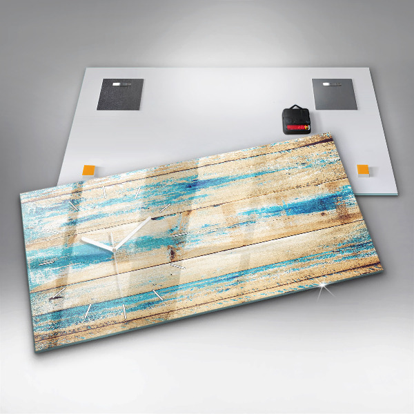 Orologio rettangolare Legno graffiato