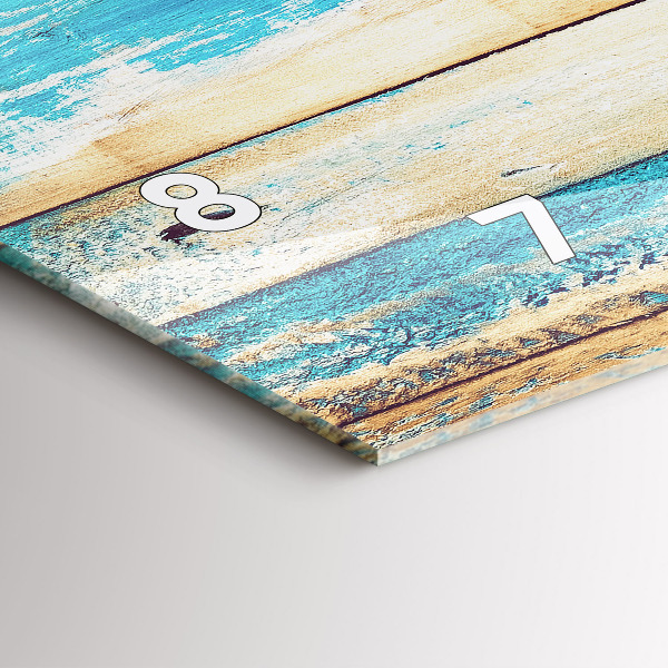 Orologio rettangolare Legno graffiato