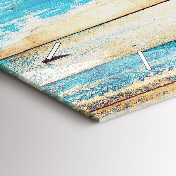 Orologio rettangolare Legno graffiato