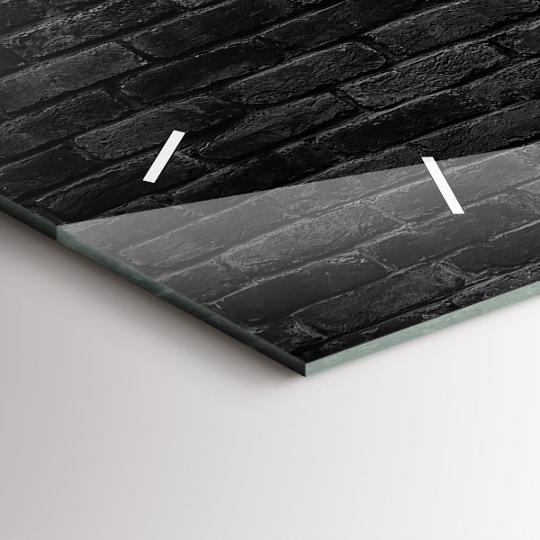 Orologio rettangolare Muro di mattoni scuri