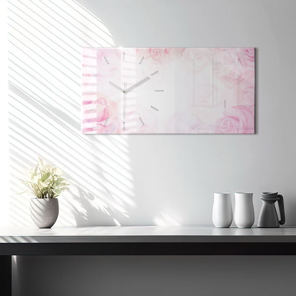Orologio rettangolare Rose astratte