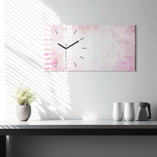 Orologio rettangolare Rose astratte