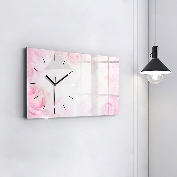Orologio rettangolare Rose astratte