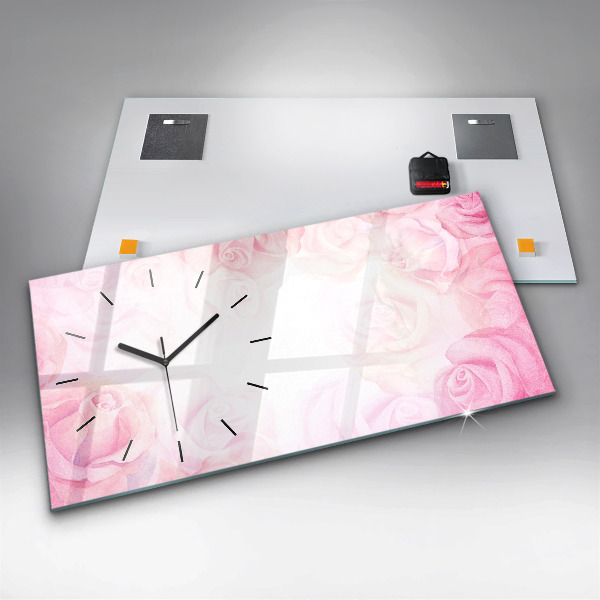 Orologio rettangolare Rose astratte