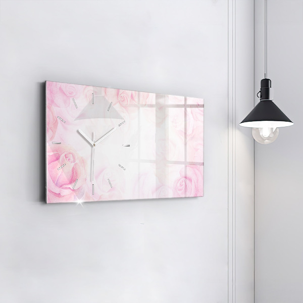 Orologio rettangolare Rose astratte