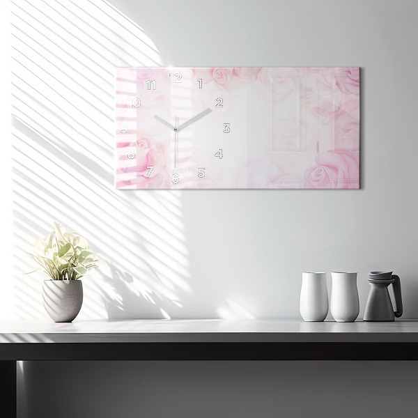 Orologio rettangolare Rose astratte