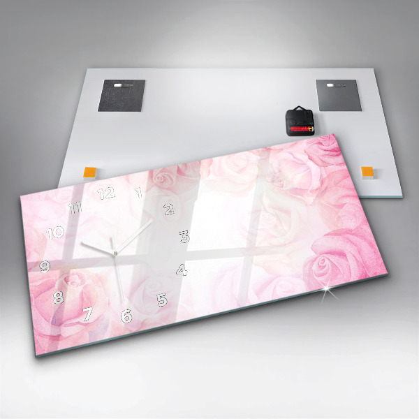 Orologio rettangolare Rose astratte