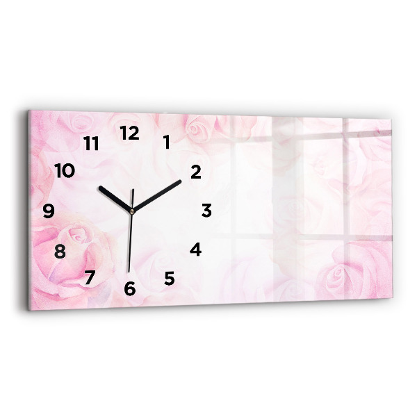 Orologio rettangolare Rose astratte