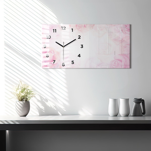 Orologio rettangolare Rose astratte