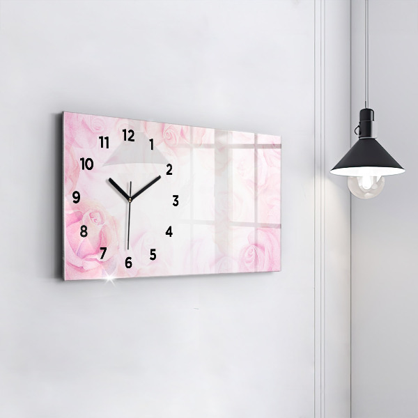 Orologio rettangolare Rose astratte