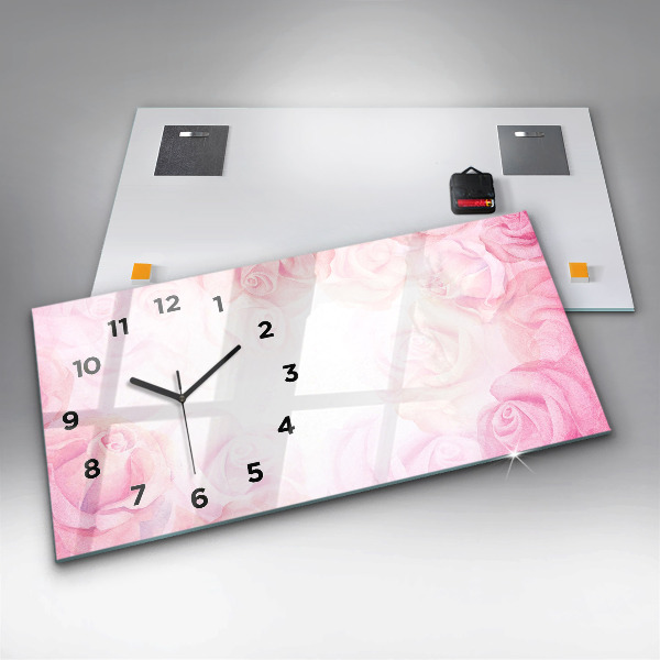 Orologio rettangolare Rose astratte
