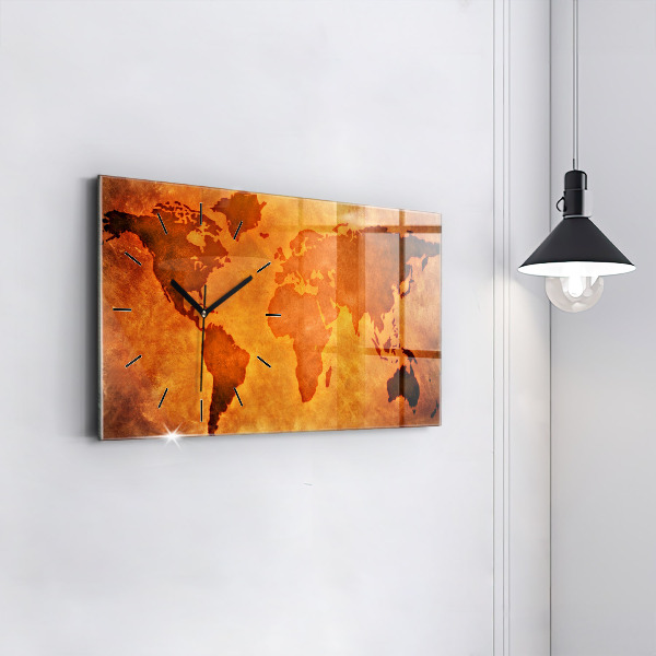 Orologio rettangolare Grande mappa del mondo