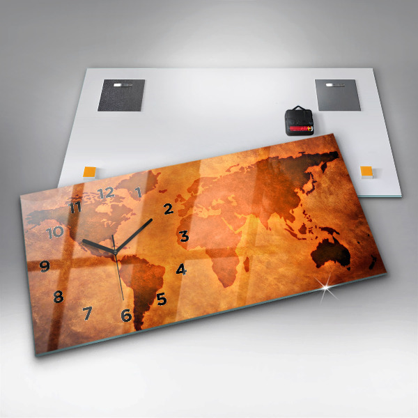 Orologio rettangolare Grande mappa del mondo