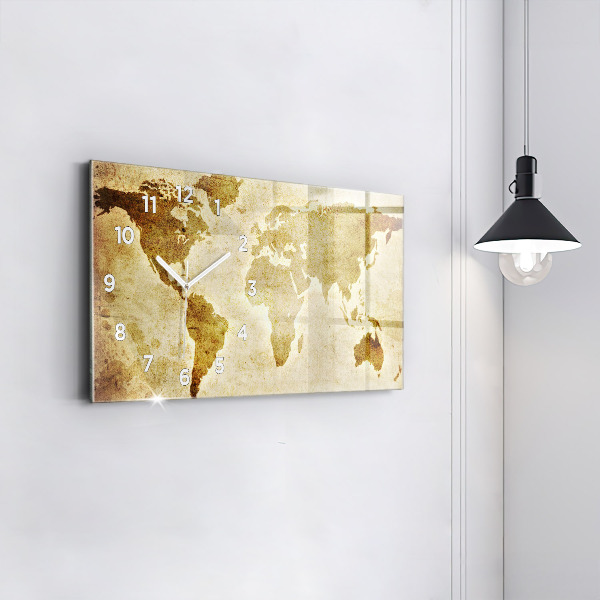 Orologio rettangolare Mappa del vecchio mondo