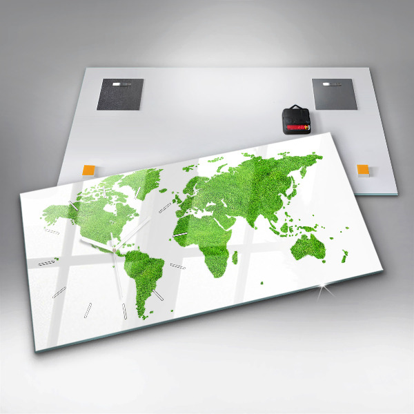 Orologio rettangolare Mappa dell'erba verde