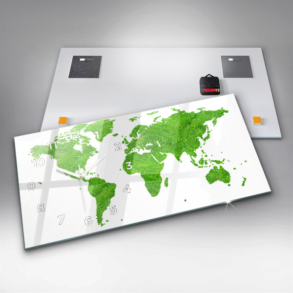 Orologio rettangolare Mappa dell'erba verde