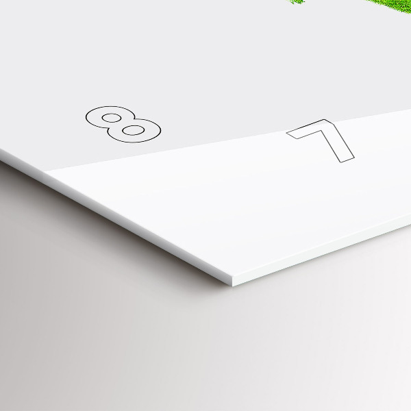 Orologio rettangolare Mappa dell'erba verde