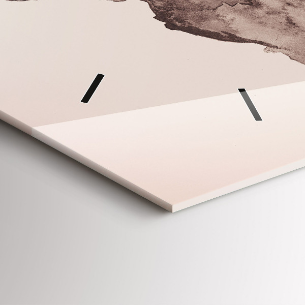 Orologio rettangolare Mappa del mondo ad acquerello