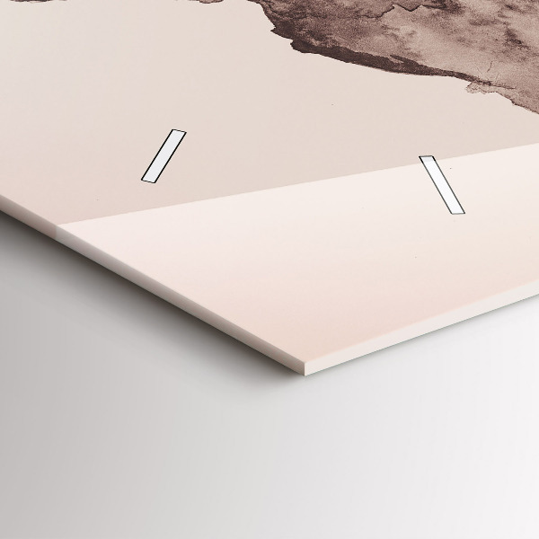 Orologio rettangolare Mappa del mondo ad acquerello