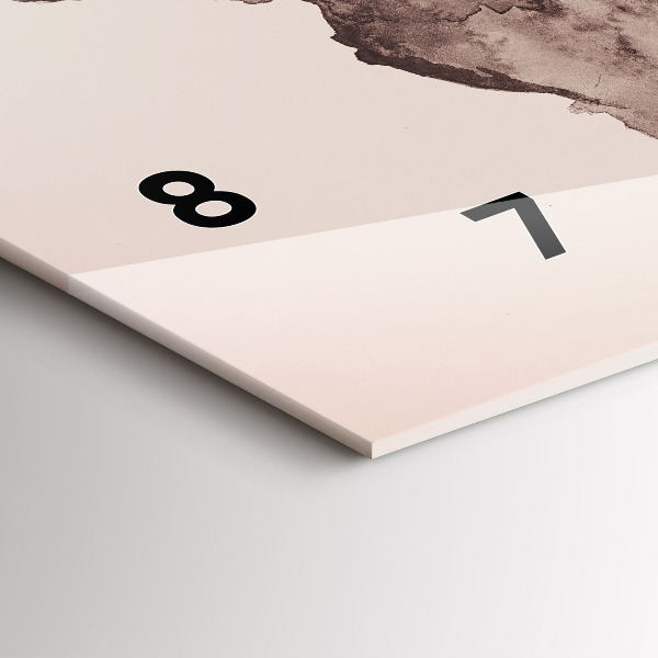 Orologio rettangolare Mappa del mondo ad acquerello