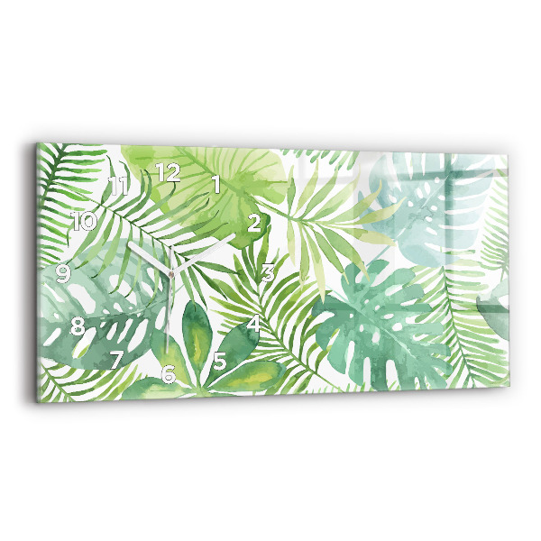 Orologio rettangolare Foglie verdi