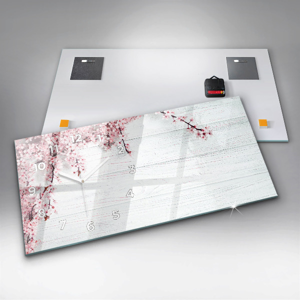 Orologio rettangolare Fiori primaverili