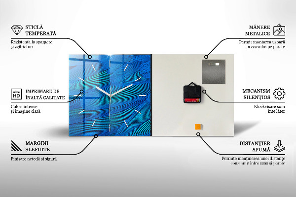 Orologio rettangolare Linea di astrazione