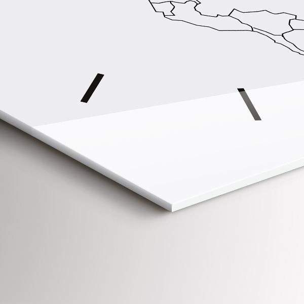 Orologio rettangolare Mappa schematica del mondo