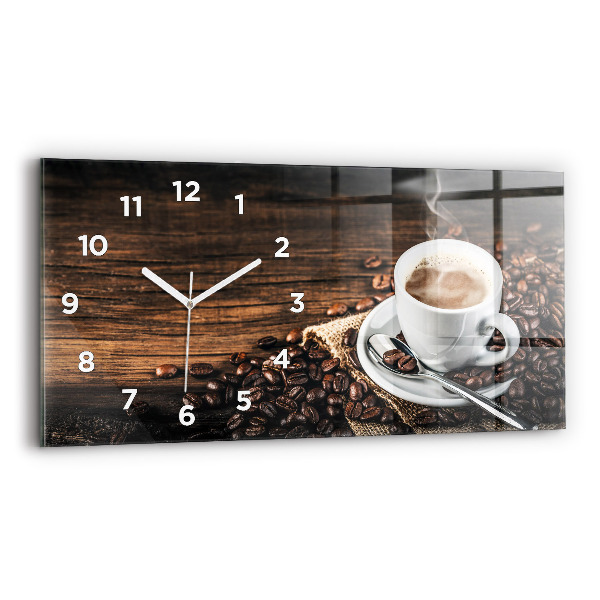 Orologi orizzontali Tazza e chicchi di caffè