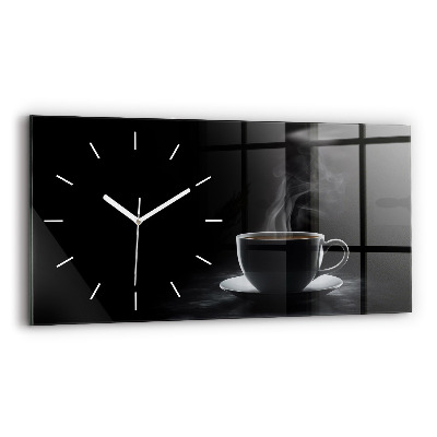 Orologi orizzontali Una tazza di caffè nero