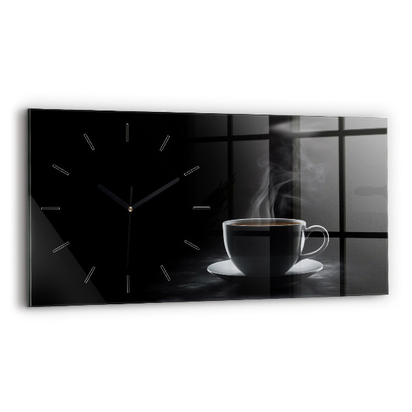 Orologi orizzontali Una tazza di caffè nero