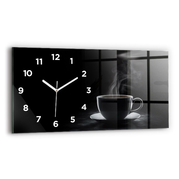 Orologi orizzontali Una tazza di caffè nero
