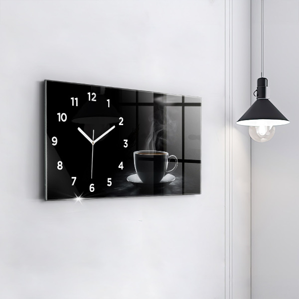 Orologi orizzontali Una tazza di caffè nero