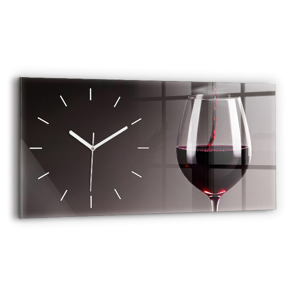 Orologi orizzontali Un bicchiere di vino rosso