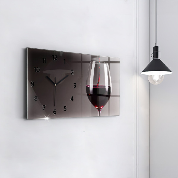 Orologi orizzontali Un bicchiere di vino rosso