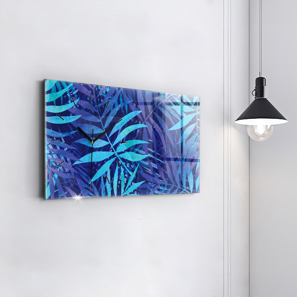 Orologi orizzontali Foglie blu